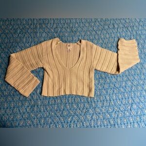 BDG Urban Outfitters loose fit cropped sweater,cream knit,XS